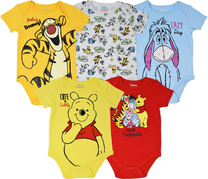 Disney Winnie the Pooh 5 Pack Bodysuits