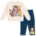 Disney Winnie the Pooh Fleece Sweatshirt and Denim Pants Outfit Set