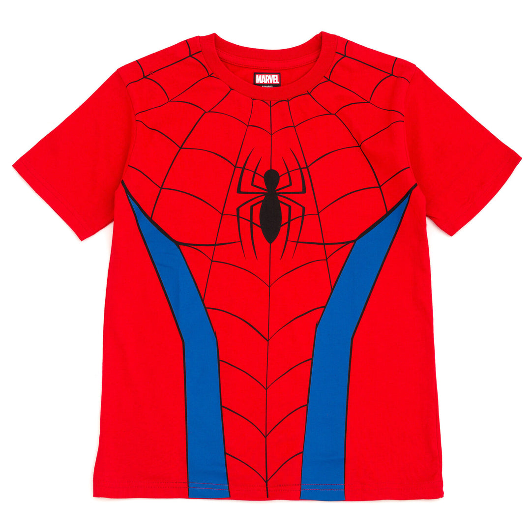 Marvel Spider-Man Cosplay Short Sleeve T-Shirt Bright Red