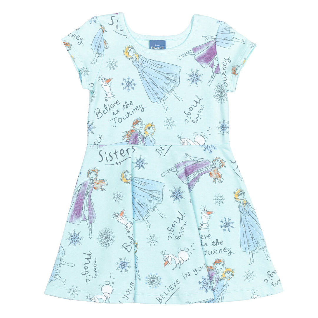 Vestido de manga corta de Frozen French Terry con Scrunchy