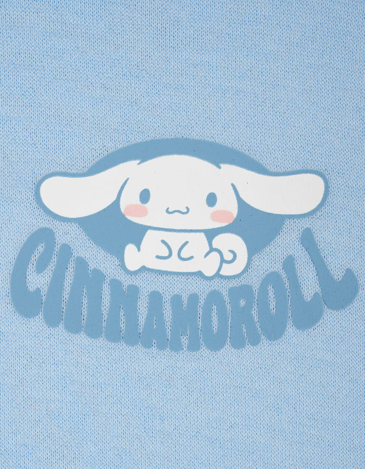 Hello Kitty Cinnamoroll Girls' Fleece Sweatshirt and Pleated Skirt Set Blue