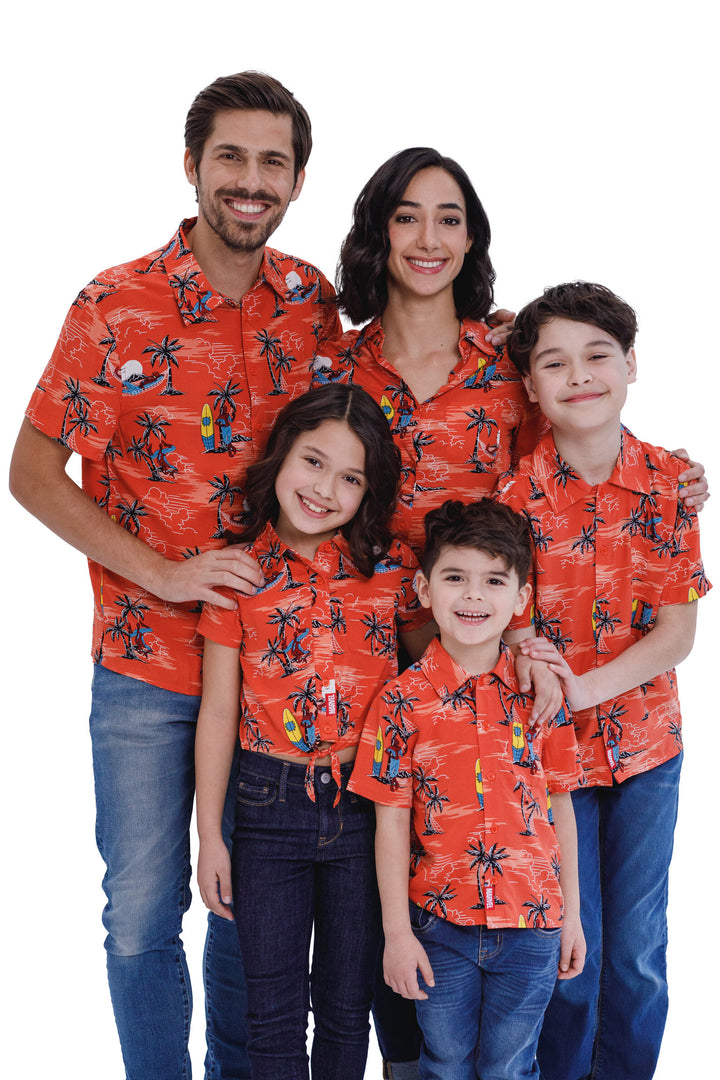 Marvel Spider-Man Boys' Hawaiian Short Sleeve Button Down Shirt Ivory