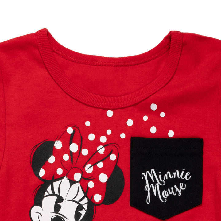 Minnie Mouse Girls' T-Shirt Red Black