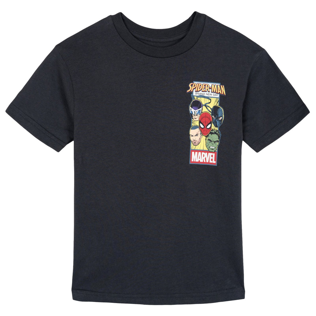 Marvel Spider-Man Boys' 3-Pack Short Sleeve T-Shirts Navy Grey