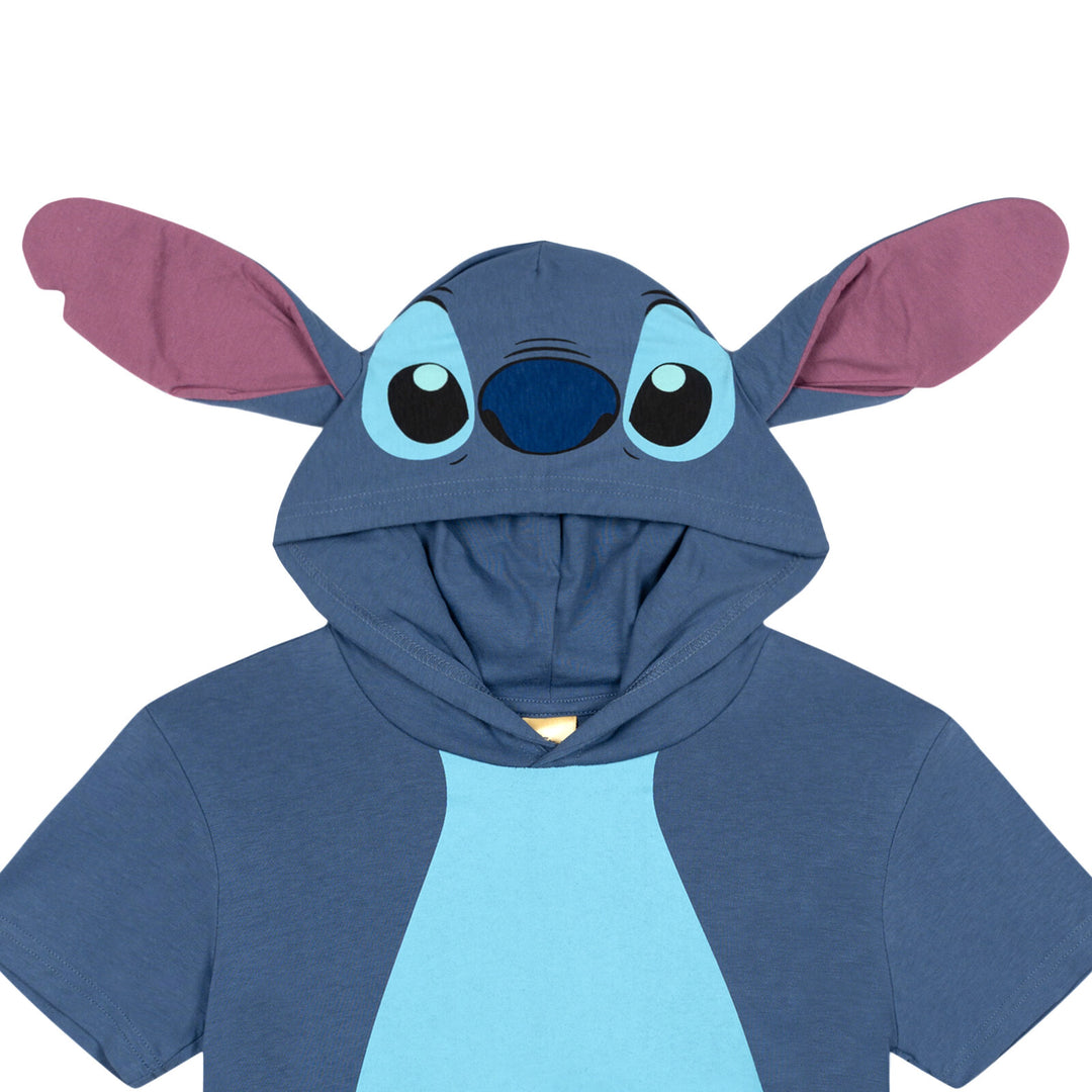 Lilo & Stitch Boys' Cosplay Hooded T-Shirt Blue