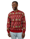 Shrek Adult Men or Women Holiday Fleece Pullover Sweatshirt Red Donkey