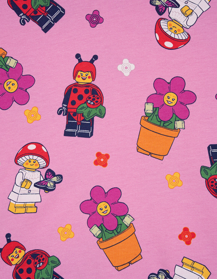LEGO Girls' 2-Piece Sweatshirt and Dolphin Shorts Set Blossom Pink