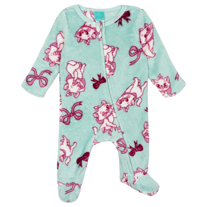 Disney Classics Baby Girls' Fleece Footed Sleep N Play Mint Green Marie