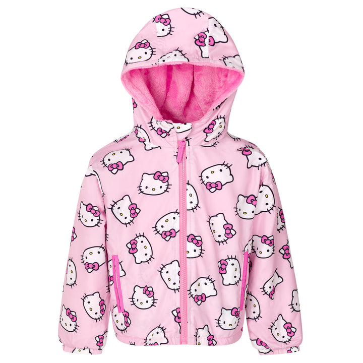 Hello Kitty Girls' Hooded Rain Jacket Pink