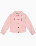 John Deere Toddler Girls' Denim Jacket Pearl Pink Floral