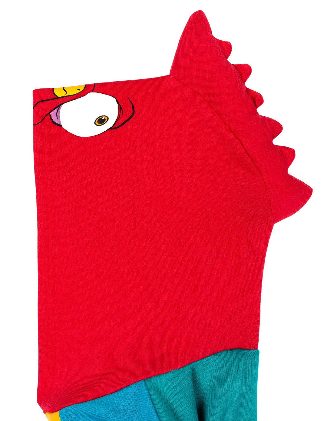 Moana Heihei Girls' Cosplay Fleece Pullover Hoodie Hei Hei Teal Red