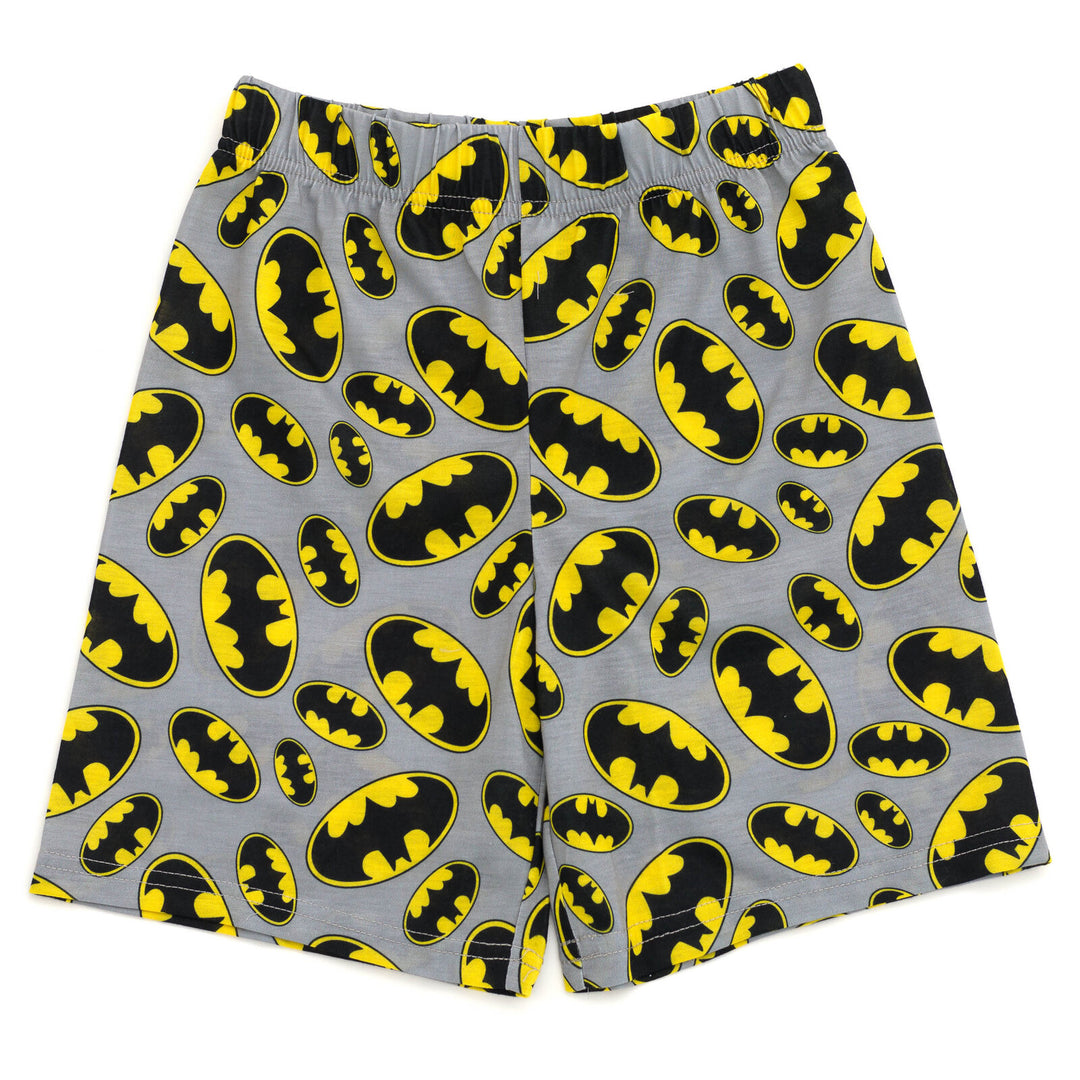DC Comics Justice League Batman Boys' Pajama Shirt and Shorts Set with Cape Grey