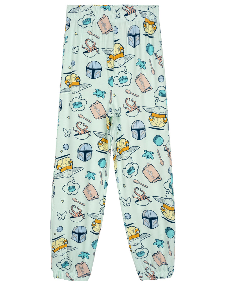 Star Wars Girls' Loungewear 2-Piece Sweatshirt and Pants Set Light Mint Grogu
