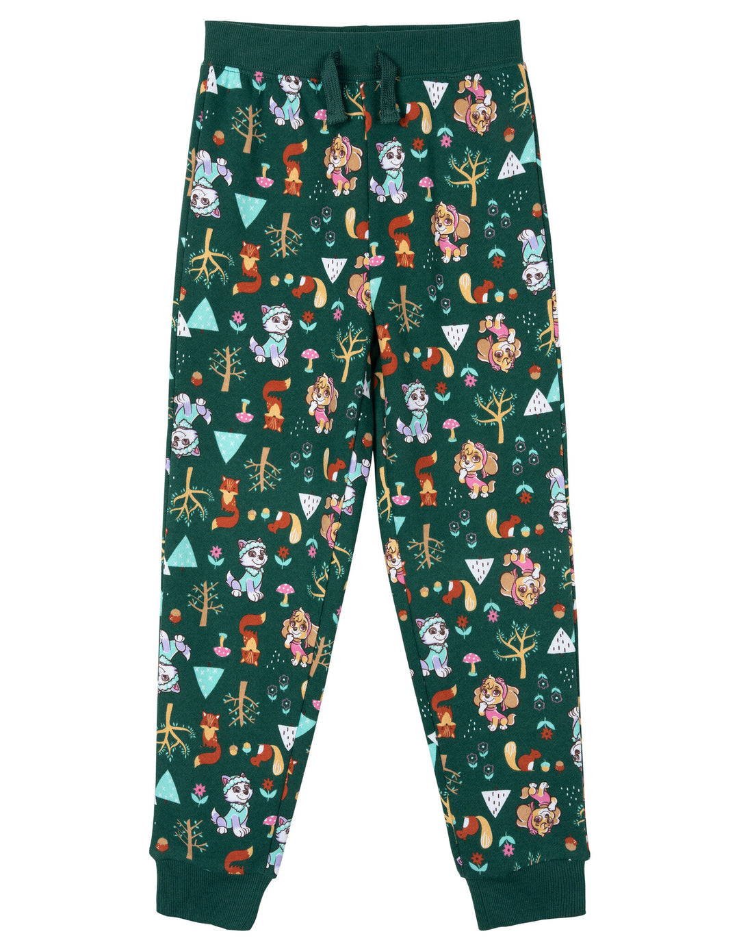 Paw Patrol Girls' Fleece 2-Piece Sweatshirt and Joggers Set Skye Everest Green