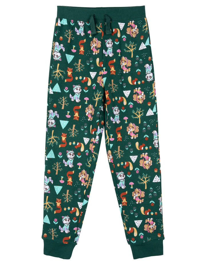 Paw Patrol Girls' Fleece 2-Piece Sweatshirt and Joggers Set Skye Everest Green