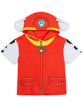 Paw Patrol Marshall Boys' Cosplay Hooded T-Shirt Bright Red