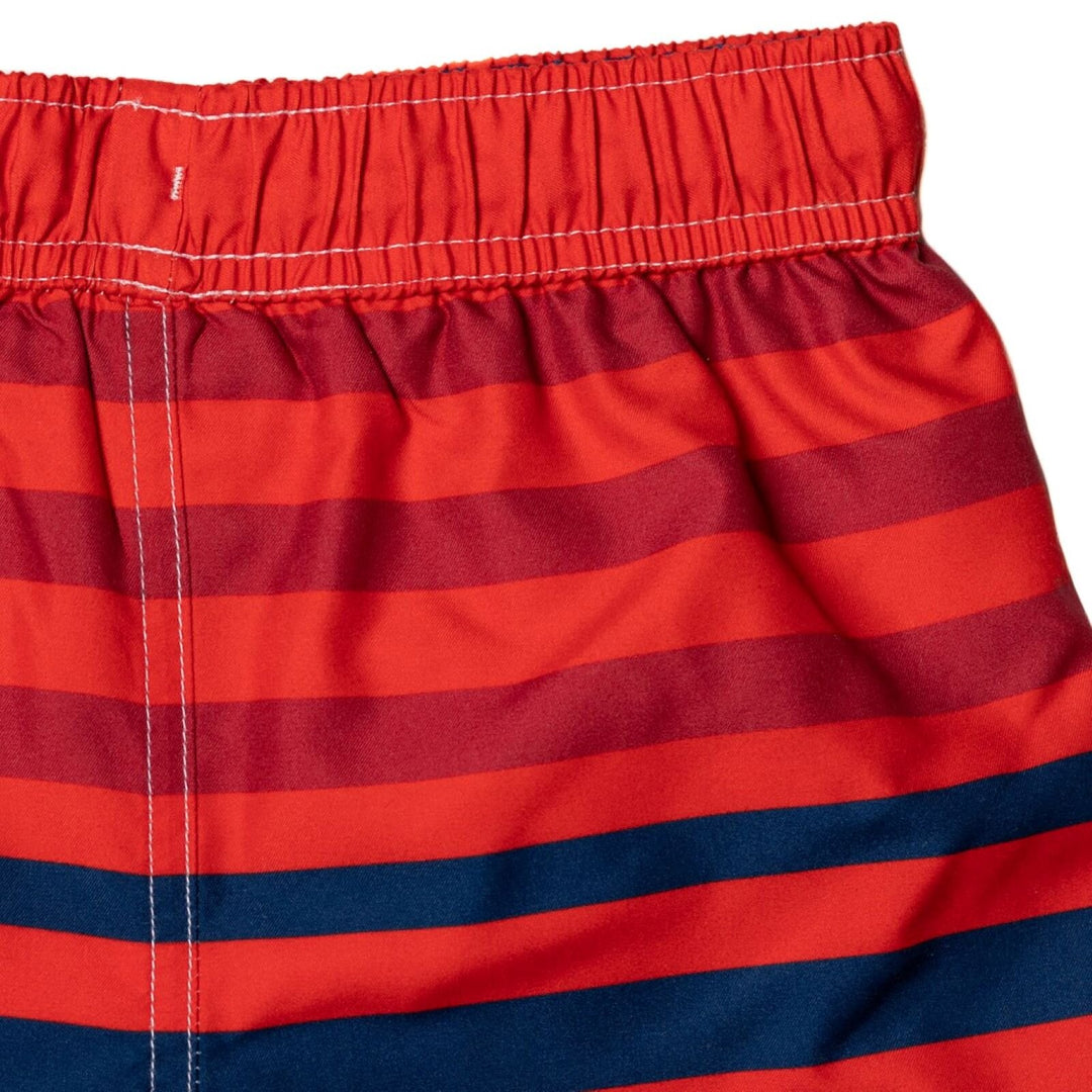 Marvel Avengers Boys' Quick-Dry Swim Trunks with Mesh Liner Red Navy