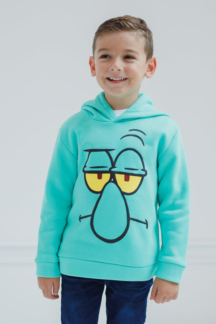 Nickelodeon SpongeBob SquarePants Squidward Boys' Fleece Pullover Hoodie Teal