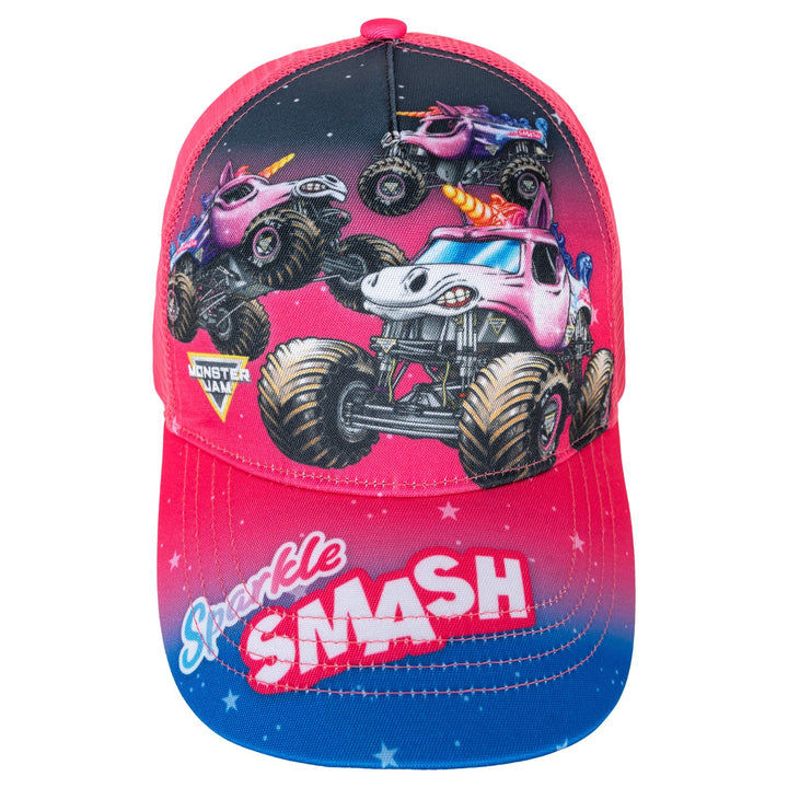 Monster Jam Sparkle Smash Women's Strapback Baseball Cap Magenta