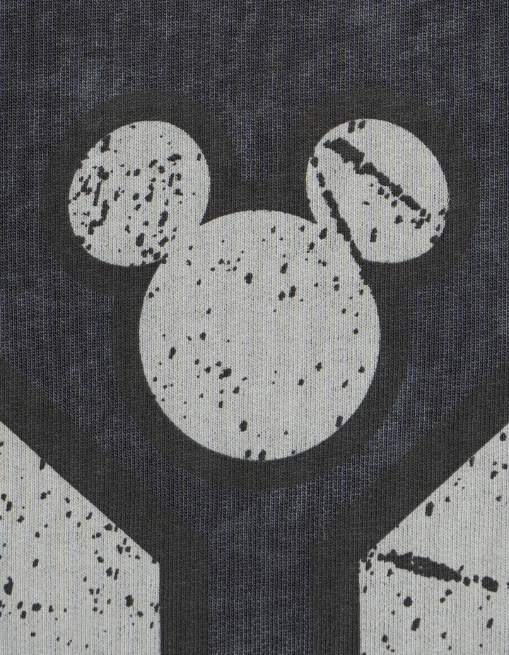 Disney Mickey Mouse Men's Football T-Shirt Washed Black