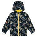Monster Jam Boys' Zip-Up Hooded Windbreaker Jacket Navy
