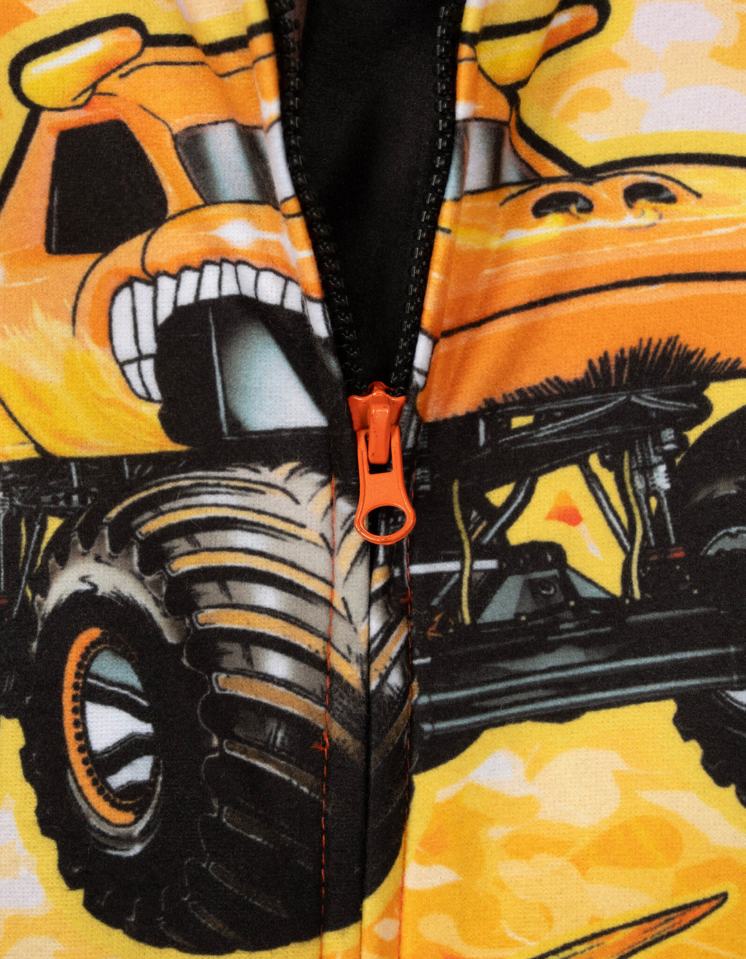Monster Jam El Toro Loco Boys' Fleece Hooded One Piece Orange