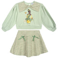 Disney The Princess and the Frog Princess Tiana Sweatshirt and Skirt Set Sage