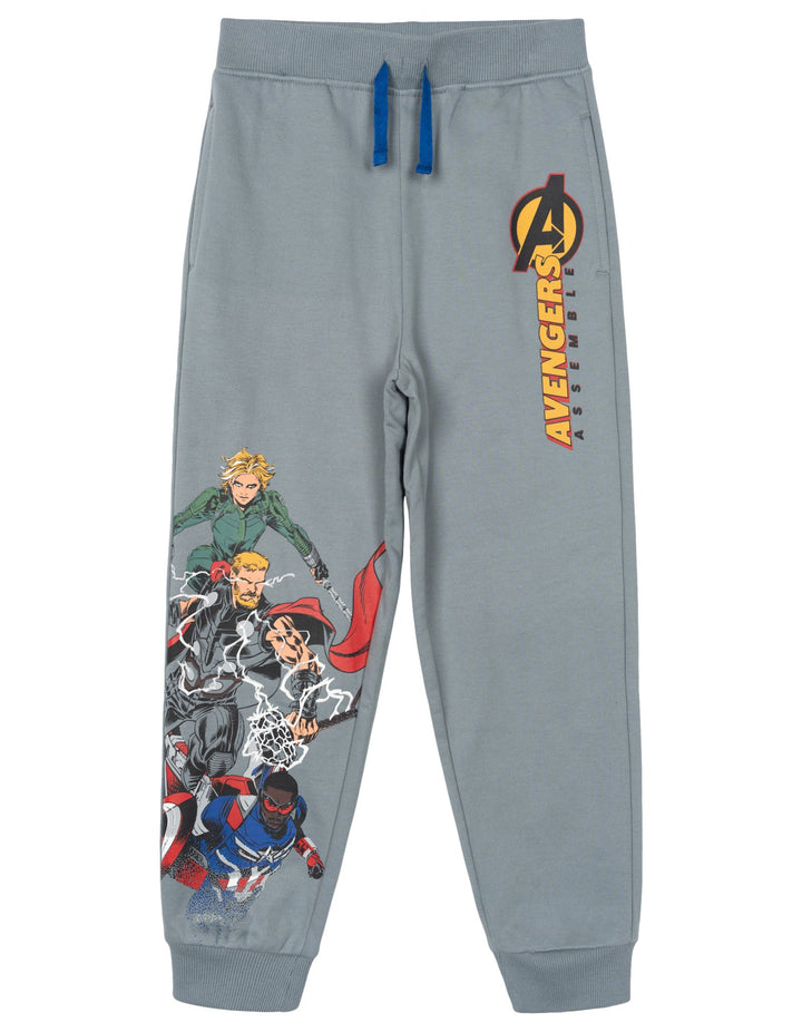 Avengers Marvel Comics Boys' 3-Pack Fleece Jogger Pants Grey Navy Green