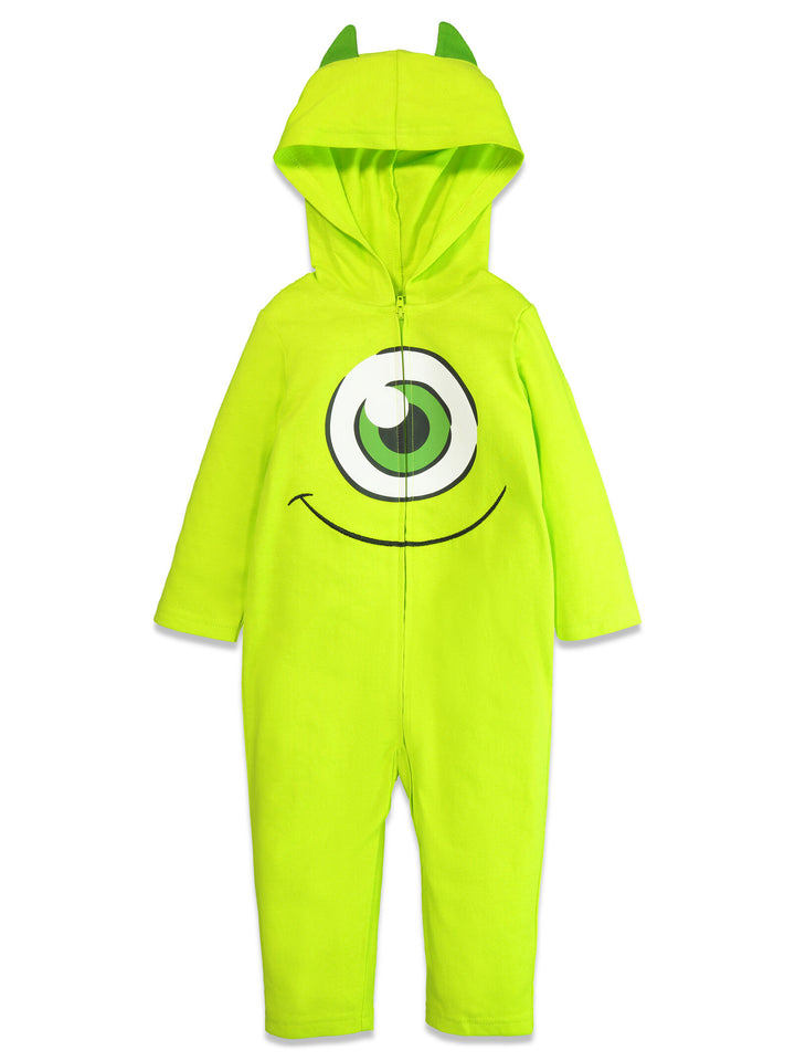 Monsters Inc. Matching Family Cosplay Hooded One Piece Mike Lime Green