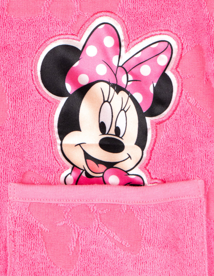 Minnie Mouse Girls' Hooded Swimwear Cover Up Daisy Pink