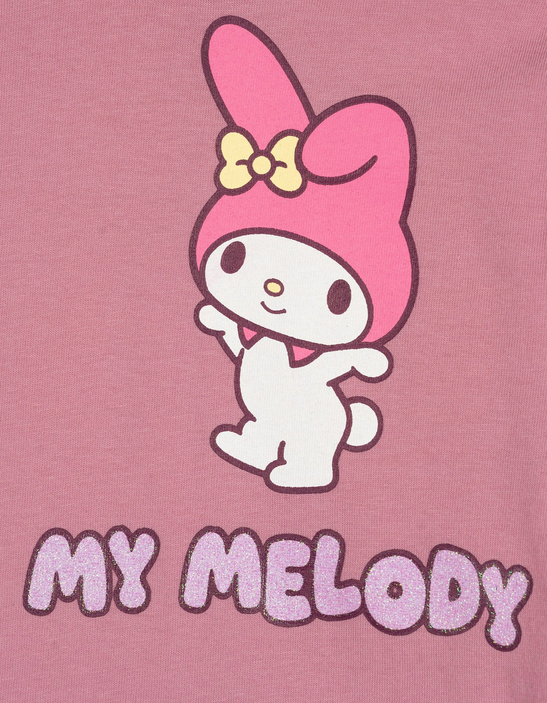 Hello Kitty My Melody Girls' Short Sleeve T-Shirt Mauve