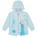 Frozen Queen Elsa Zip Up Waterproof Hooded Rain Jacket Coat