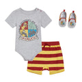 Harry Potter Bodysuit, Shorts and Shoes 3 Piece Outfit Set