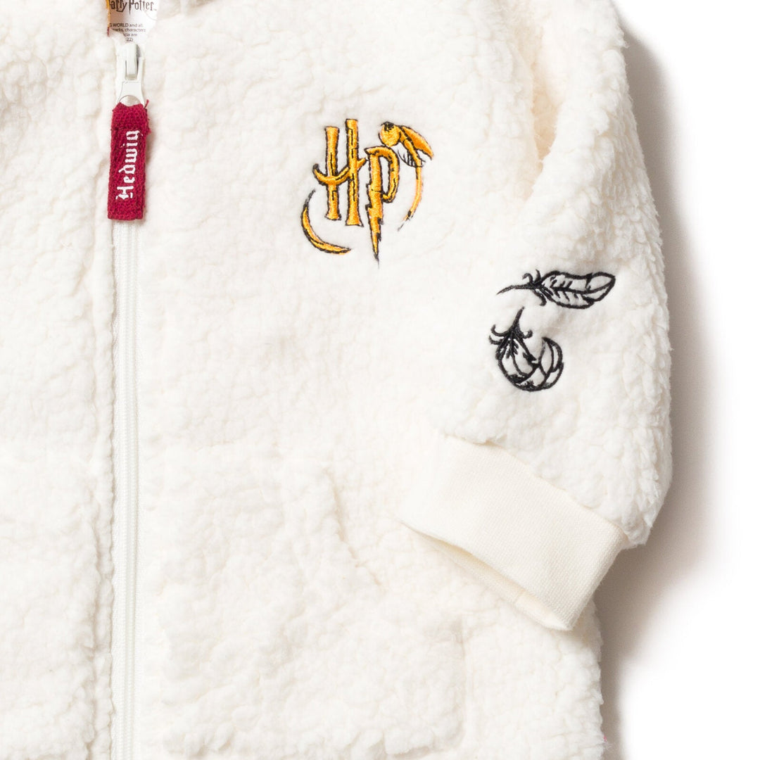 Harry Potter Hedwig Fleece Zip Up Costume Hoodie - imagikids