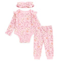 Harry Potter Hedwig Ribbed Bodysuit, Jogger Pants and Headband 3 Piece Outfit Set