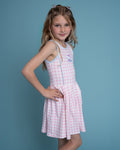 Hello Kitty Gingham Pleated Athletic Tennis Dress with Built-In Shorts