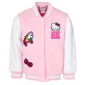 Hello Kitty Girls French Terry Varsity Bomber Jacket Little Kid to Big Kid