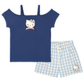 Hello Kitty T-Shirt and Gingham Seersucker Shorts Outfit Set