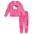 Hello Kitty Velour Drop Shoulder Sweatshirt and Jogger Pants Outfit Set