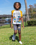Hot Wheels Mesh Baseball Jersey T-Shirt and Shorts Outfit Set Toddler to Big Kid