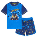 Hot Wheels UPF 50+ Pullover Rash Guard and Swim Trunks Outfit Set Toddler to Big Kid