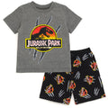 Jurassic World Jurassic Park T-Rex T-Shirt and French Terry Shorts Outfit Set