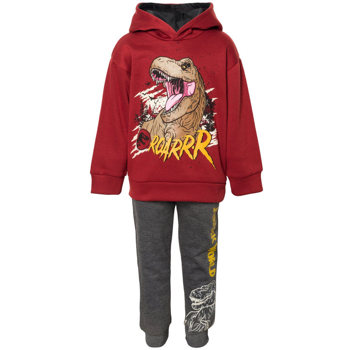 Jurassic World Jurassic World Dinosaur T-Rex Fleece Pullover Hoodie and Pants Outfit Set - imagikids
