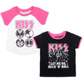 Beso 2 Pack Ringer Raglan Camiseta gráfica