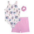 Lilo & Stitch Gymnastics Leotard, Shorts and Scrunchie 3 Piece Outfit Set