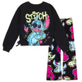 Lilo & Stitch Oversized Fleece Sweatshirt and Flare Leggings Outfit Set