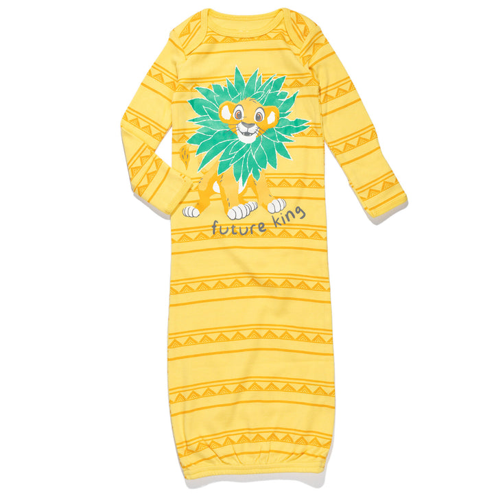 Lion King 3 Pack Long Sleeve Swaddle Sleeper Gown