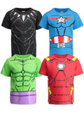 Marvel Avengers 4 Pack Athletic T-Shirts