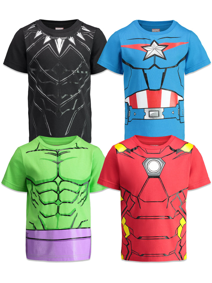Marvel Avengers 4 Pack Athletic T-Shirts