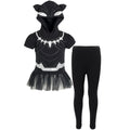 Marvel Avengers Black Panther Cosplay T-Shirt Dress and Leggings Outfit Set